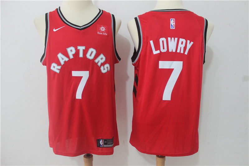 2019 Men Toronto Raptors 7 Lowry Red Game Nike NBA Jerseys